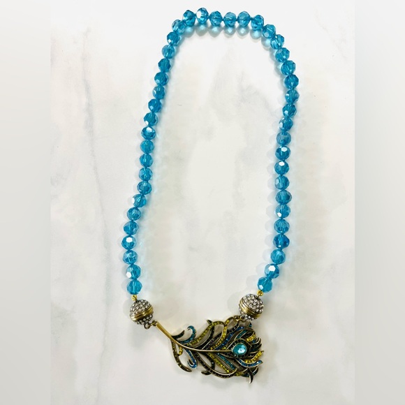 Heidi Daus 🆕 “Pretty As A Peacock” 🦚 feather magnetic pendant enhancer - Picture 13 of 13